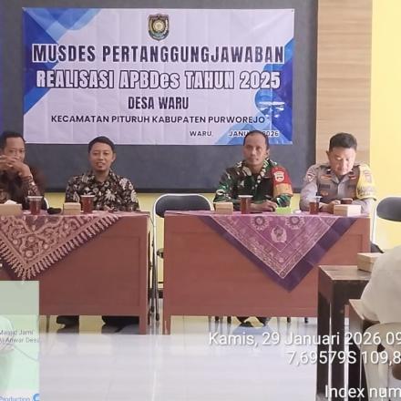 Musdes Realisasi APBDes 2025 dan BLT DD 2026